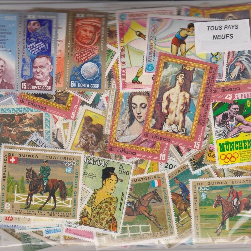 1000 Mint Worldwide Postage Stamps